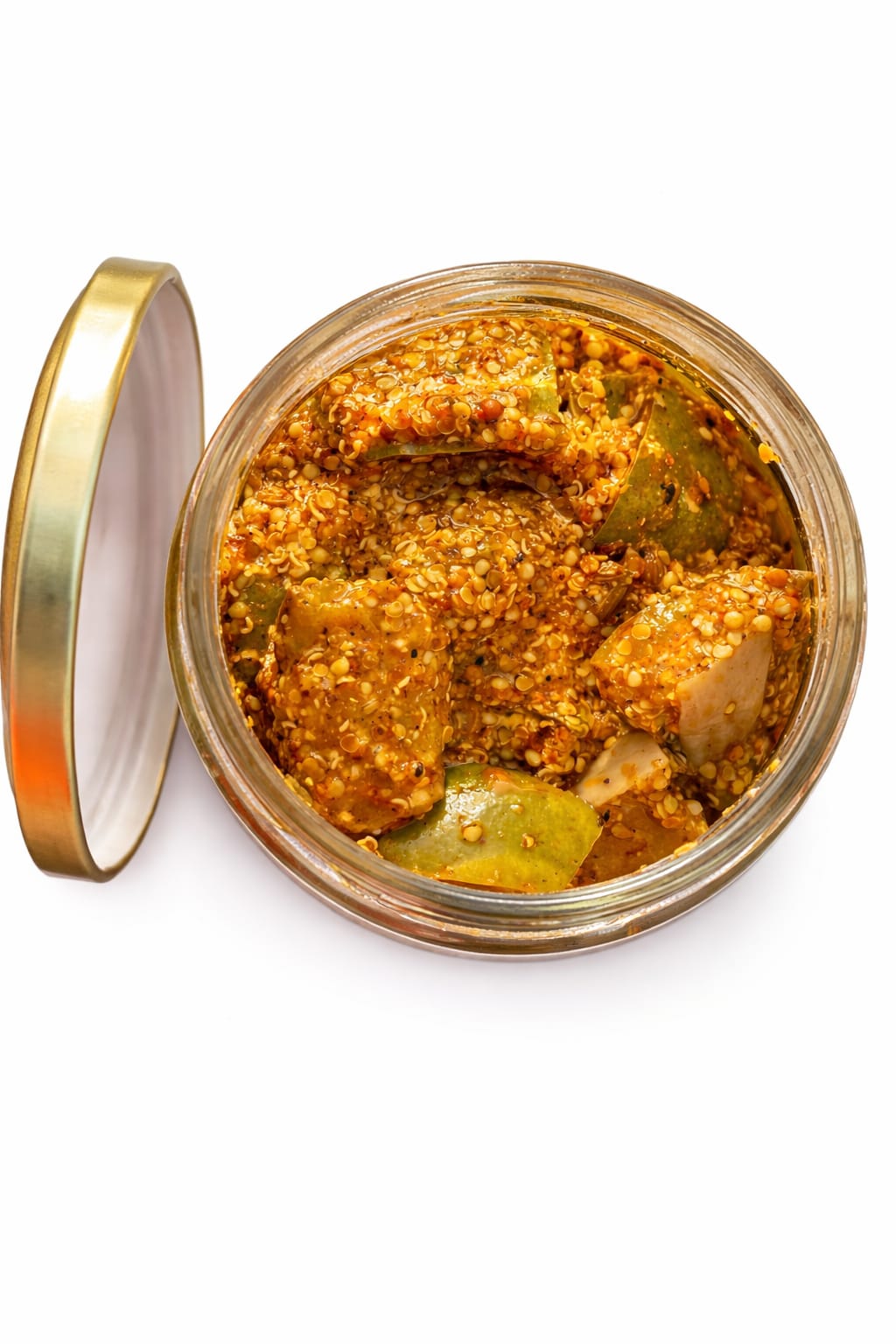 Mango Pickle Aam Achar | Sun-Cured Traditional Preservative-Free Gut-Friendly & Dosha Balancing