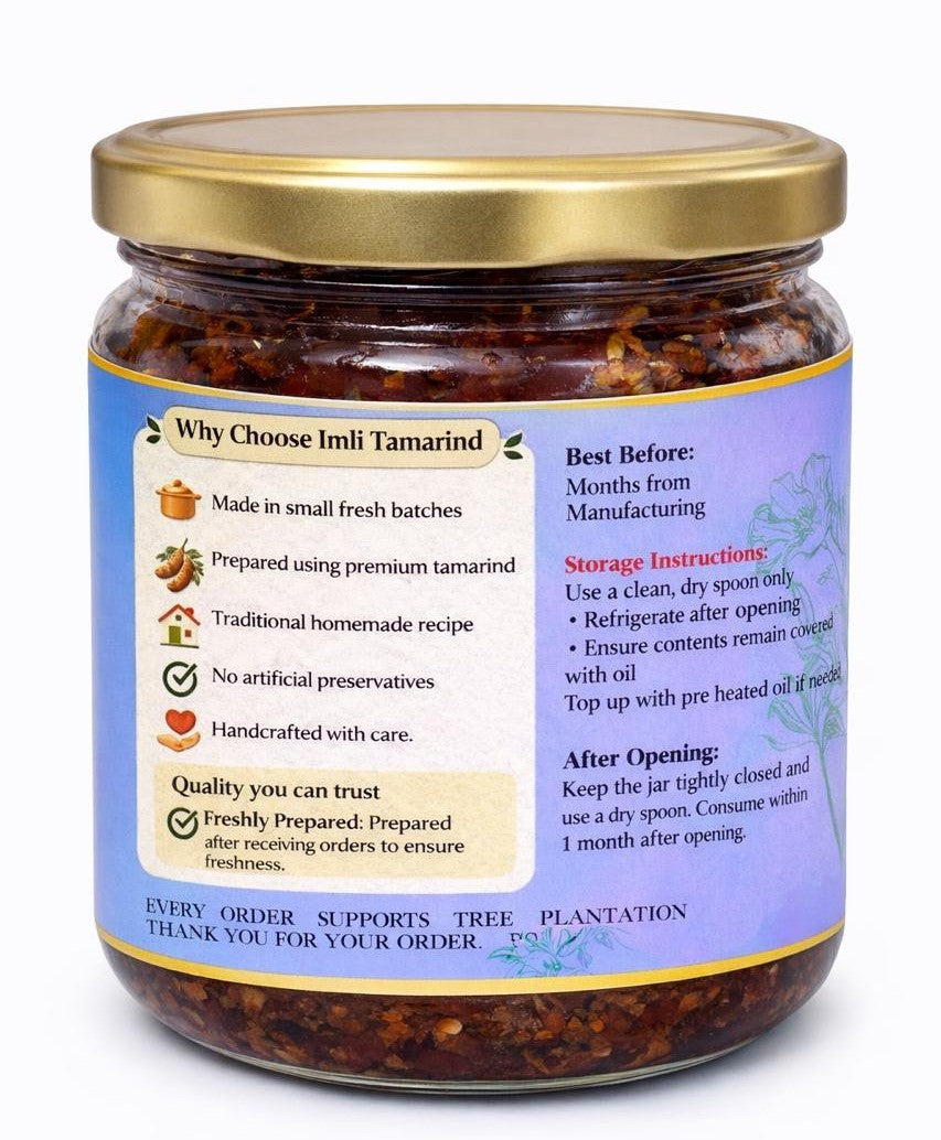 Imli Pickle (Tamarind Achar) | Vedic Sun-Cured |  Preservative-Free | Digestive & Gut-Friendly