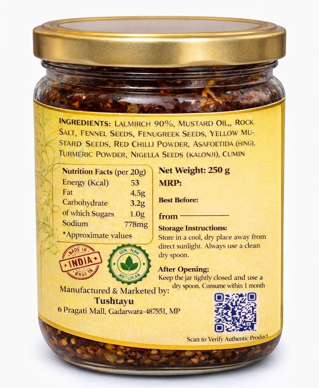 Red Chilli Pickle | bharwa Lal Mirch ka Achar | Preservative-Free | Digestive & Gut-Friendly
